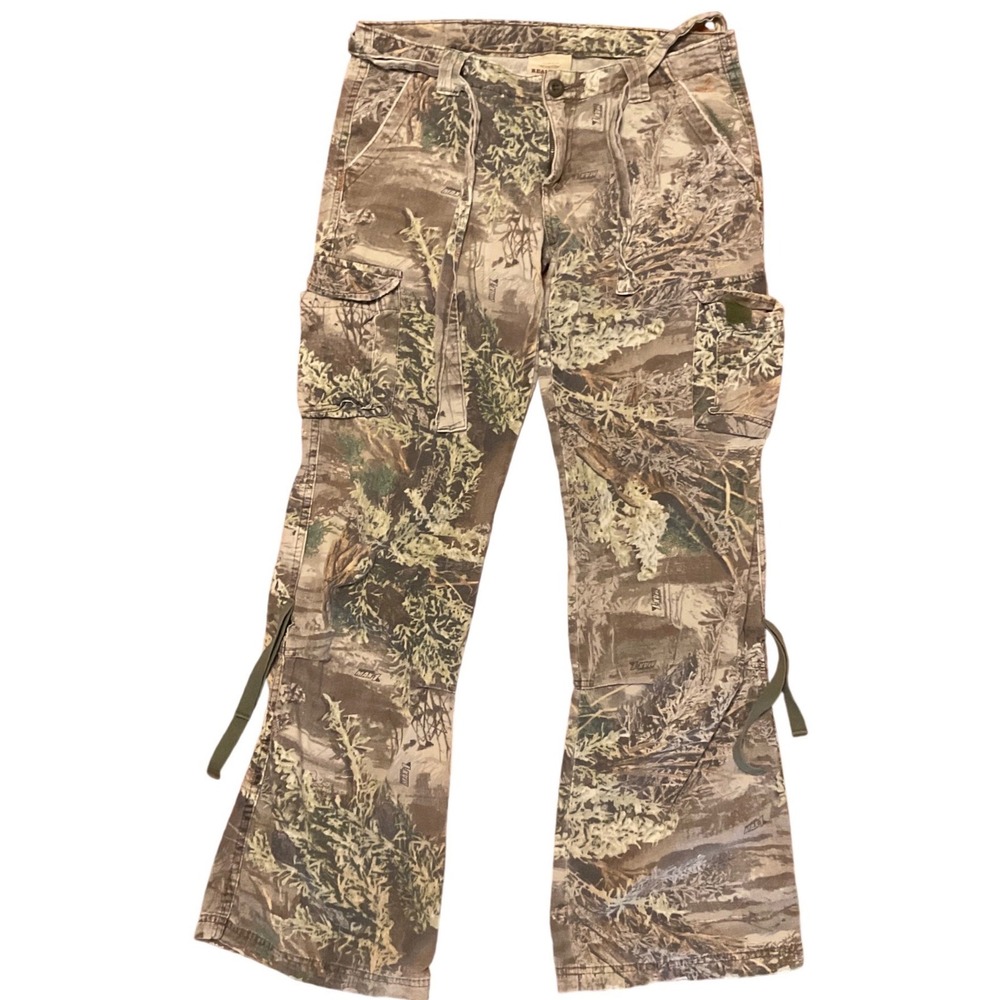 Realtree Girl Max-1 Camo Cargo Pants Womens 28/6 Brown Green Hunting Outdoor
